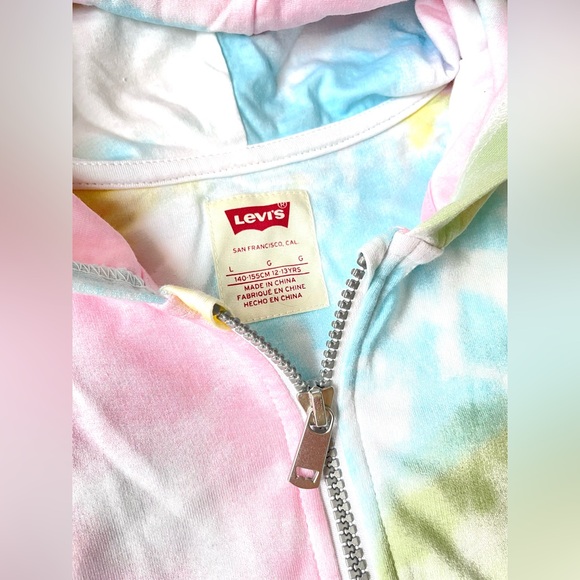 NWT LEVI’S girl’s tie dye zip hoodie - Picture 3 of 7